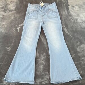 Altar'd State Flare Jeans Light Wash High Rise Bell Bottom Blue 30/11